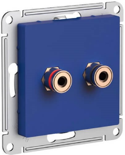 Розетка аудио без рамки Systeme Electric AtlasDesign 2-м. аквамарин картинка